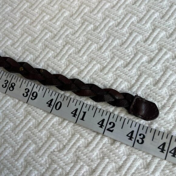 VINTAGE Dark Brown Braided Western Boho Belt - Picture 7 of 7